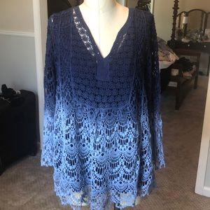 Reba crochet boho top with tank built in.